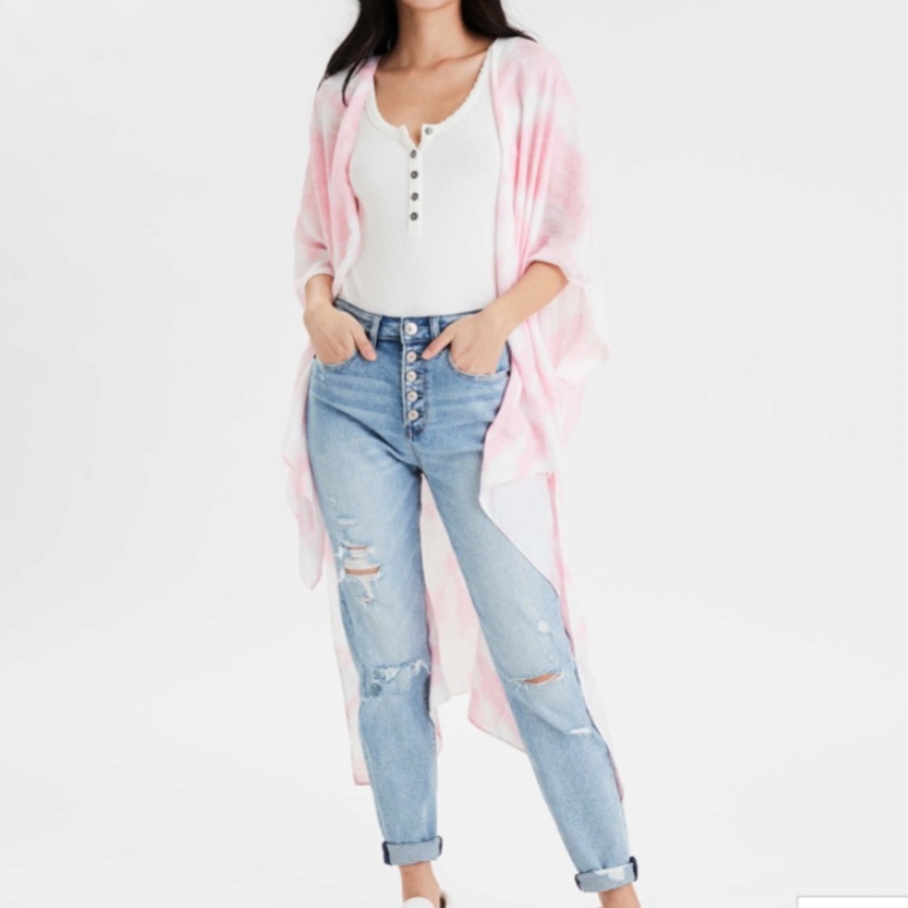 AMERICAN EAGLE TIE-DYE KIMONO